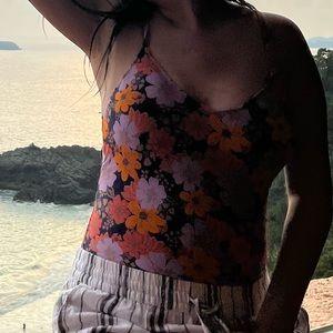 Backless Aerie Floral Swimsuit